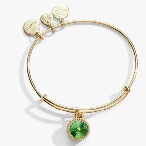 Alex and Ani August Birthstone (Peridot) Charm Bangle